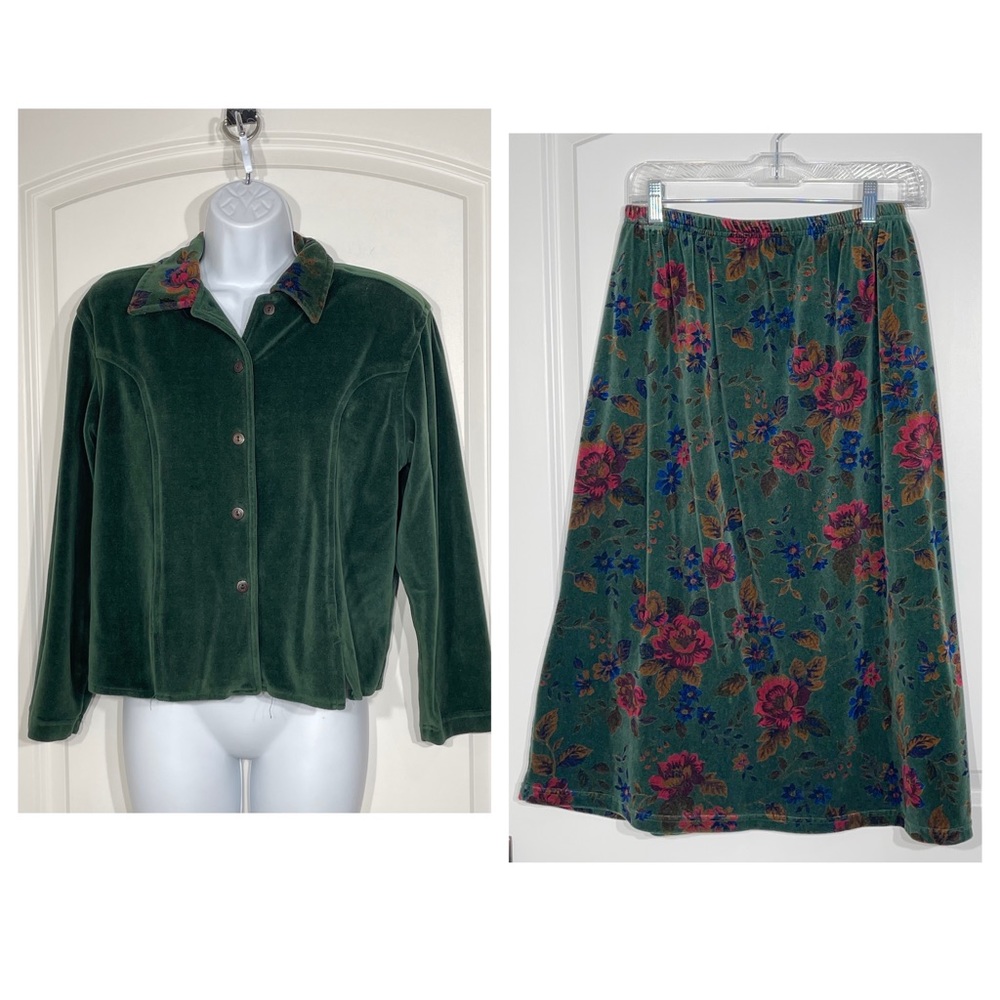 Vintage Capacity Knits shirt and skirt outfit